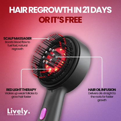 Lively™ RedBrush – Red Light Hair Regrowth & Scalp Therapy Comb